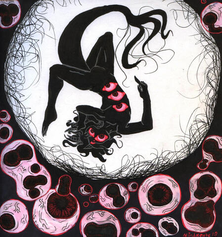 Example of a full body traditional illustration