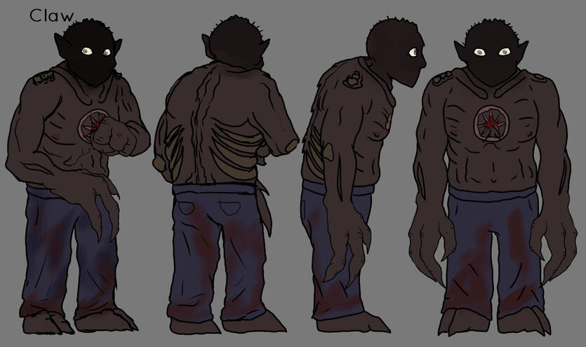 Claw character turnaround